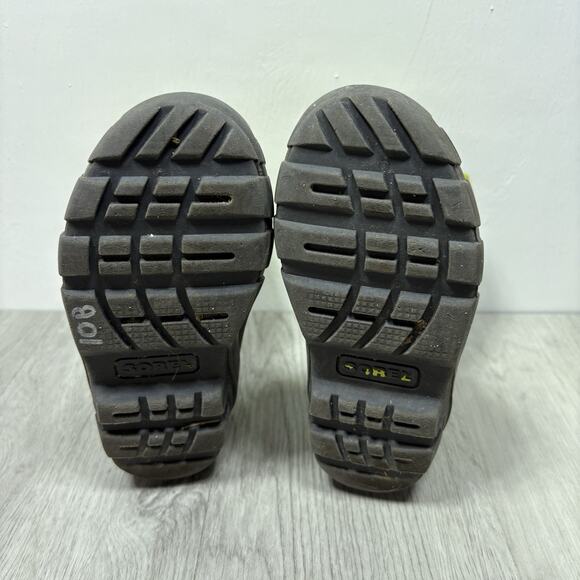 Kids Sorel Boots Short Winter Waterproof Size 11 Lime Green Gray - Picture 10 of 10